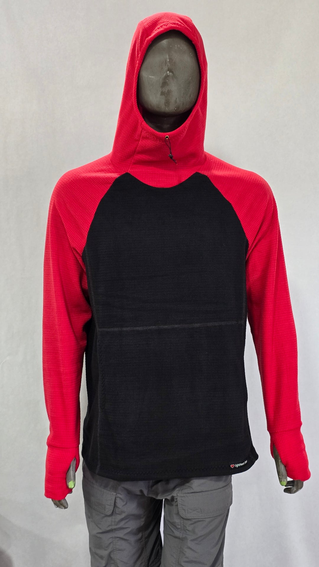 Men's Hoodie - Black w/ Red sleeves & hood