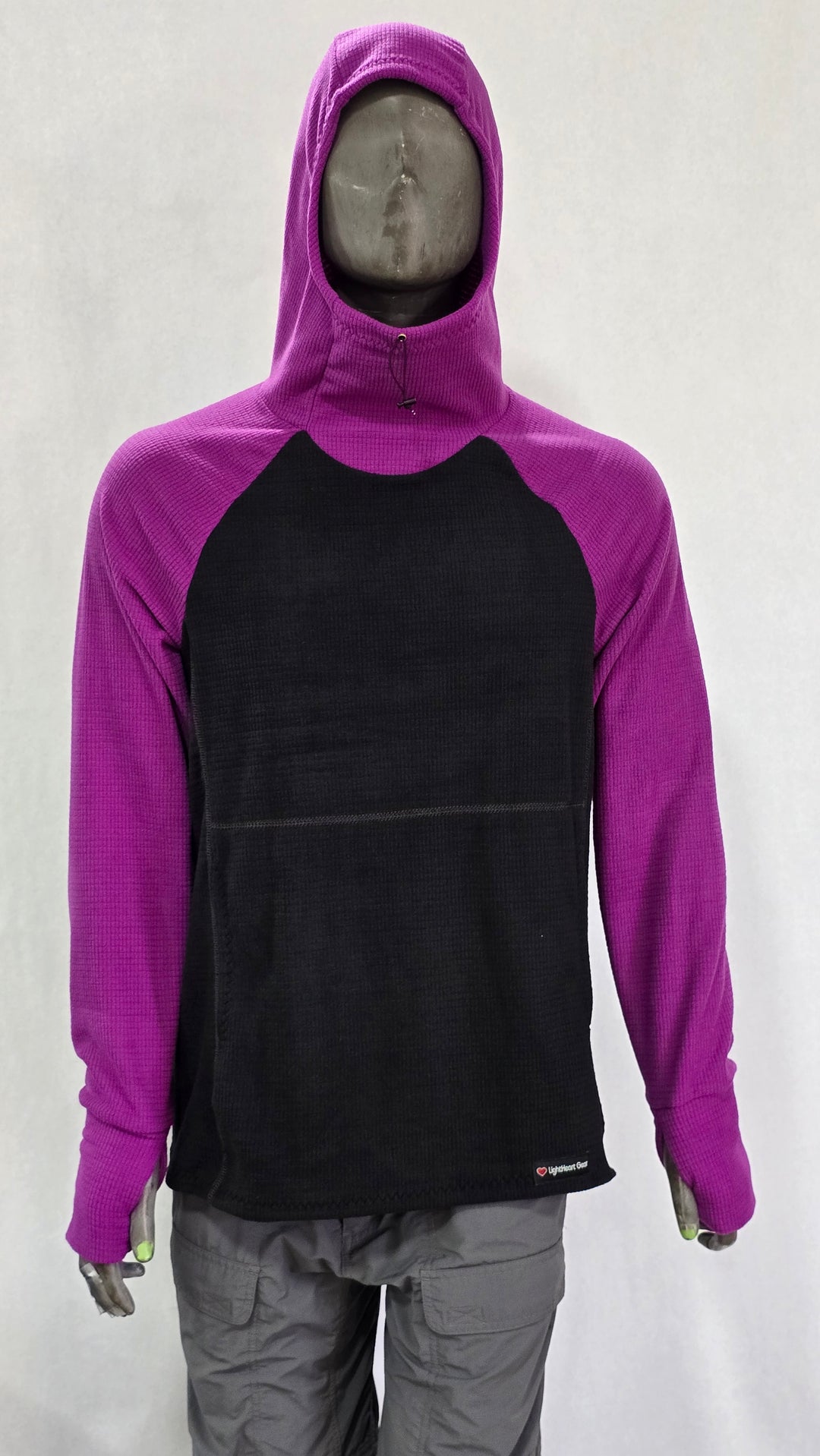 Men's Hoodie - Black w/ Violet sleeves & hood