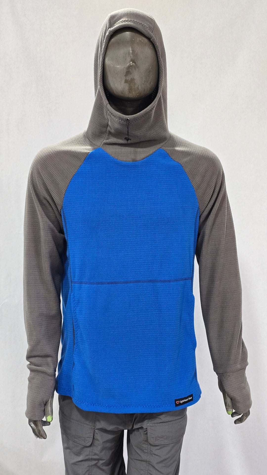 Women's Fleece Hoodie - Blue w/ Gray sleeves and hood
