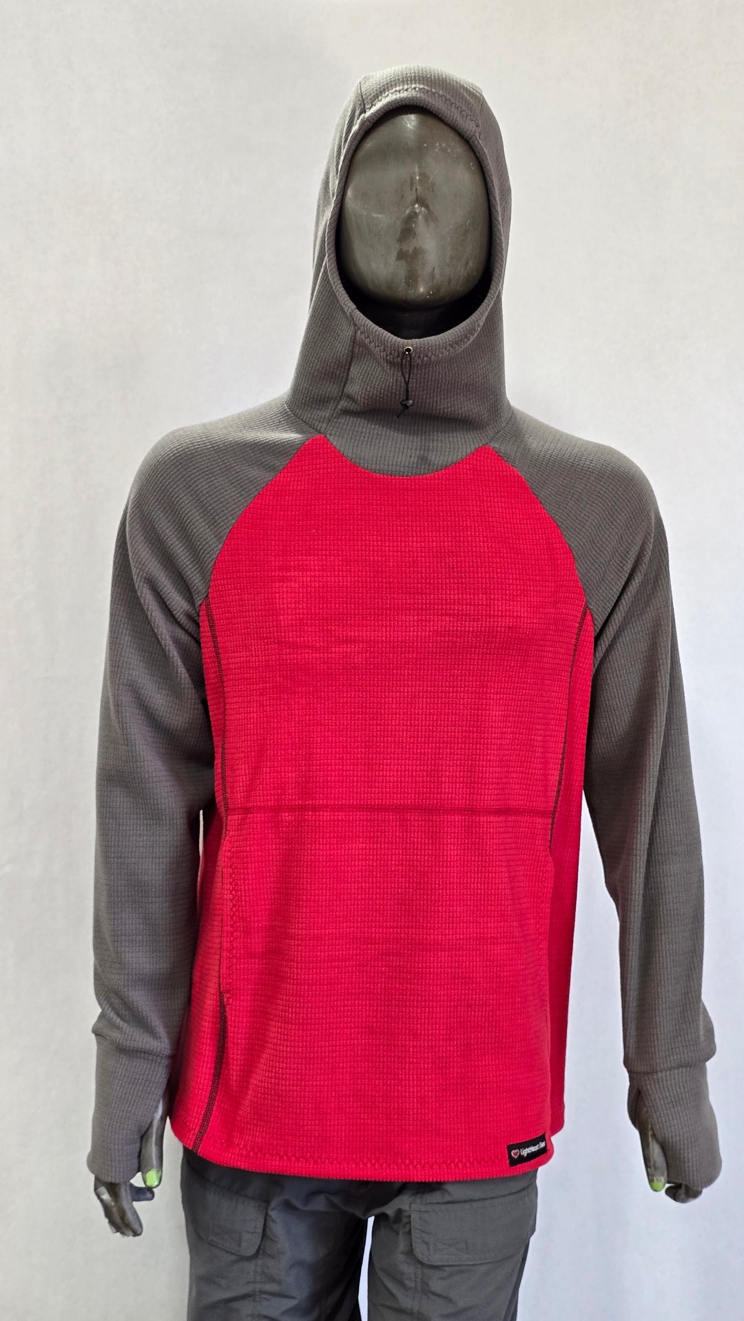 Men's Hoodie - Red w/ Gray sleeves & hood