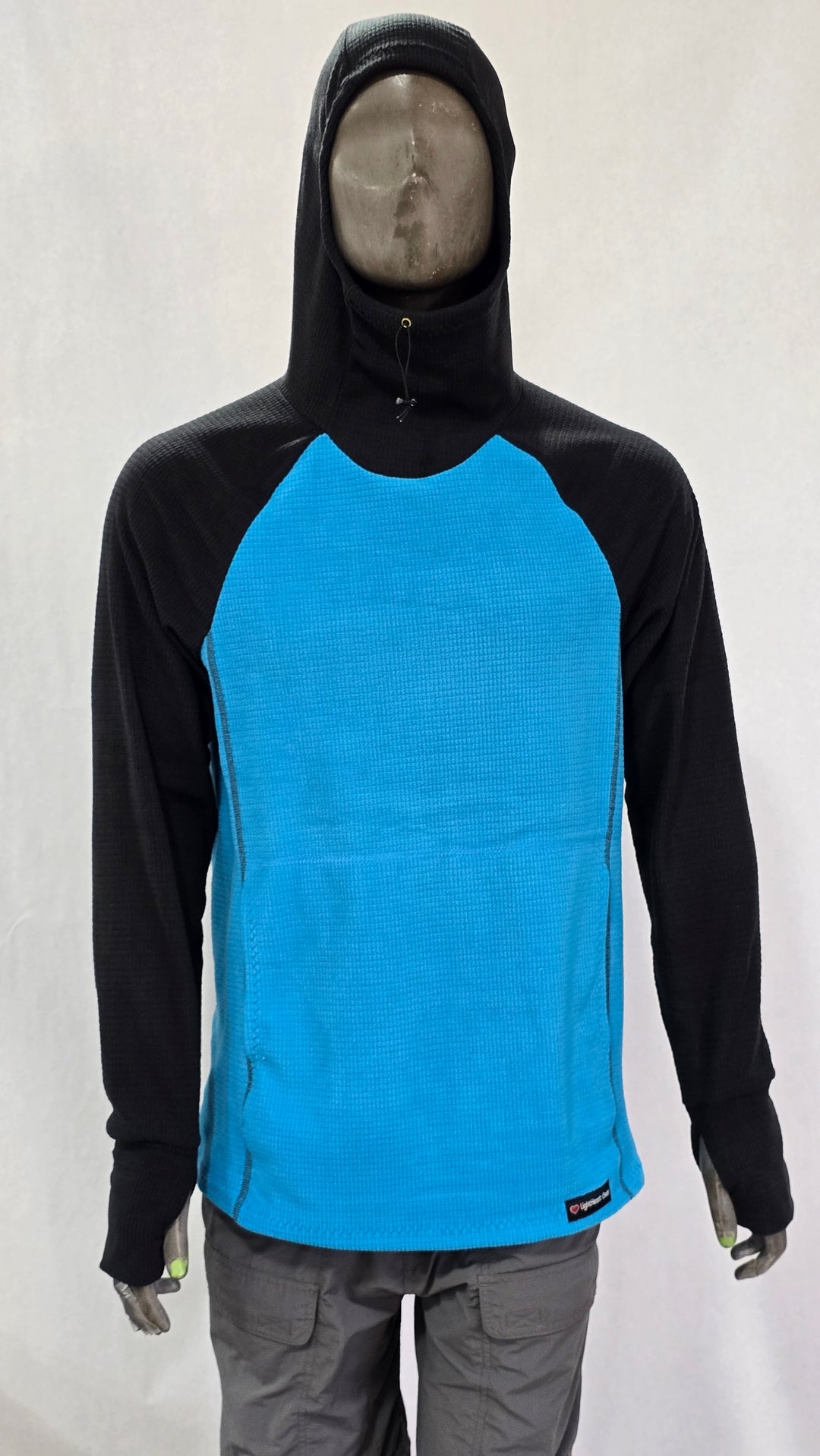 Men's Hoodie - Sky Blue w/ Black sleeves & hood