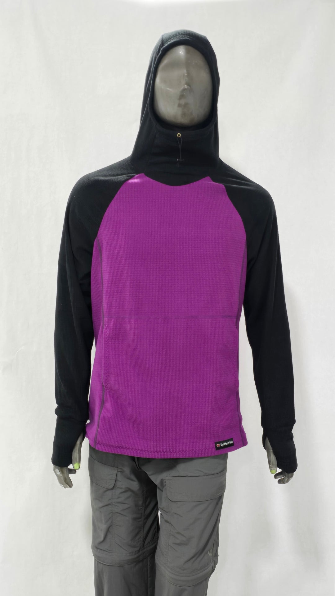 Men's Hoodie - Violet w/ Black sleeves & hood
